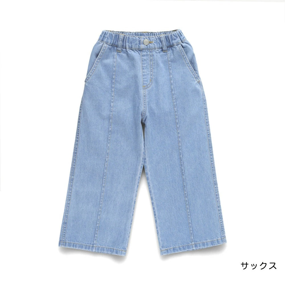 日本童裝 Branshes 牛仔寬褲 90-150cm 女童款 夏季 PANTS