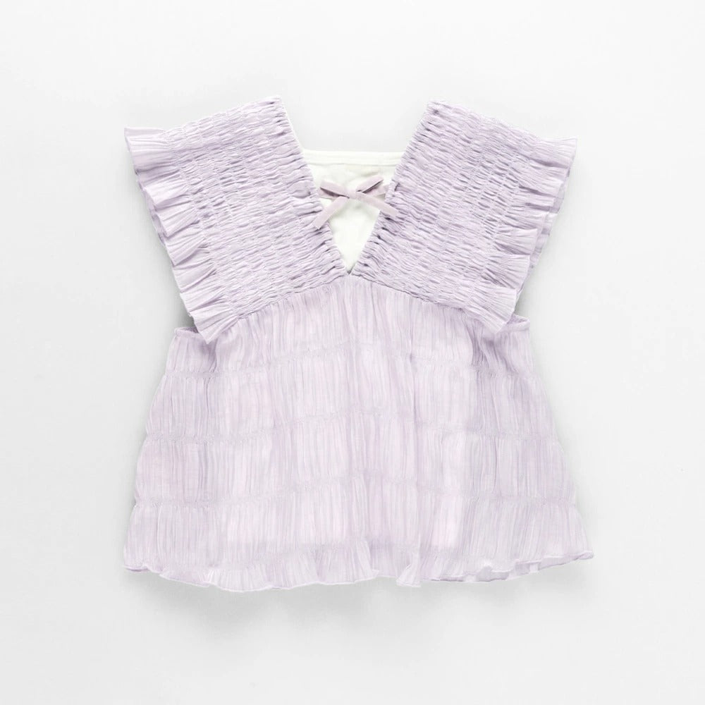 日本童裝 Branshes 皺皺束腰上衣及背心套裝 80-150cm 女童款 夏季 TOPS