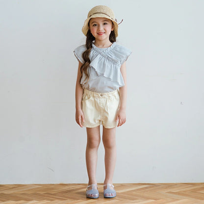 日本童裝 Branshes 蝴蝶結繫帶短褲 80-150cm 女童款 夏季 PANTS