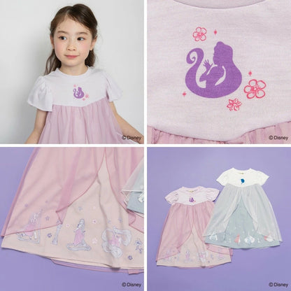 日本童裝 Branshes x Disney Frozen 薄紗拼接連身裙 90-130cm 女童款 夏季 DRESSES