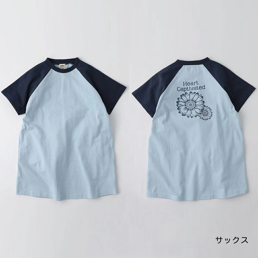 日本童裝 Branshes 插肩短袖連身裙 100-150cm 女童款 夏季 DRESSES