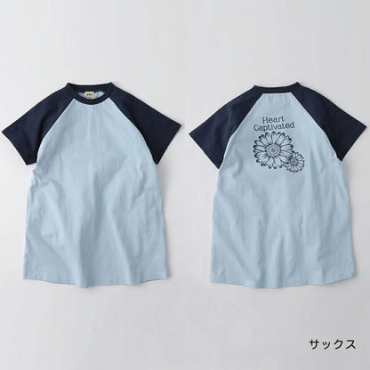 日本童裝 Branshes 插肩短袖連身裙 100-150cm 女童款 夏季 DRESSES