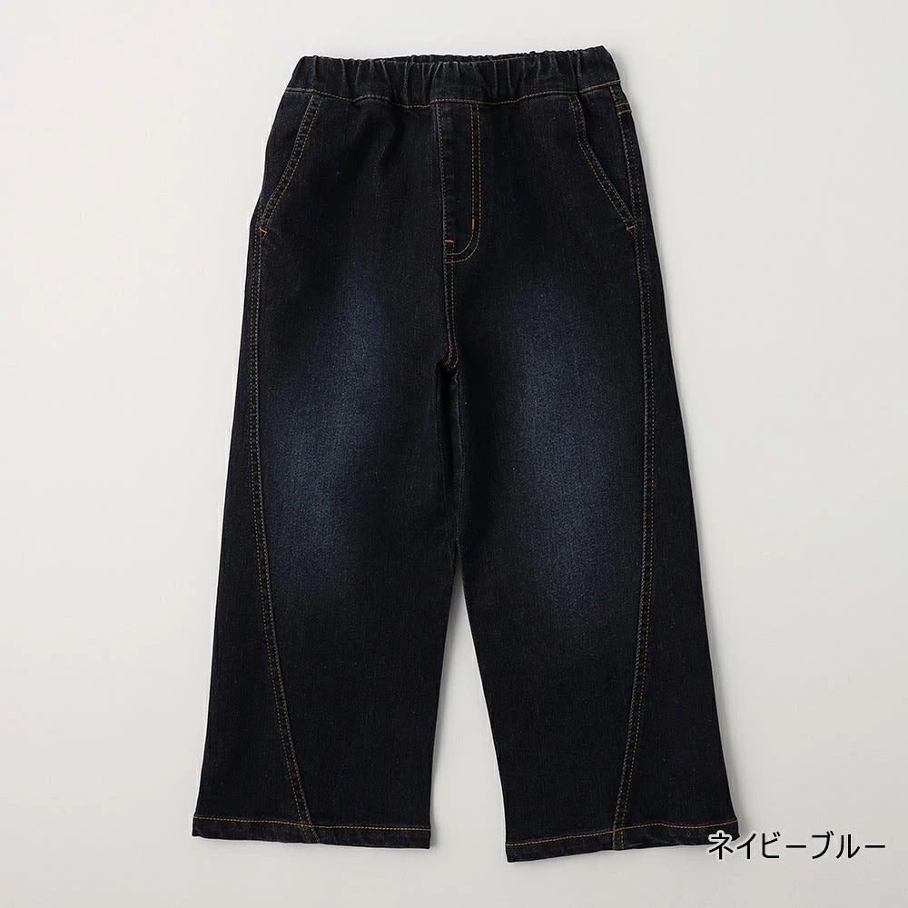 日本童裝 Branshes 牛仔寬腿直筒長褲 100-160cm 男童款/女童款 秋季 PANTS
