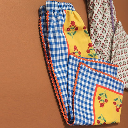 日本童裝 Branshes x りぃー 印花寬腿長褲 80-130cm 女童款 夏季 PANTS