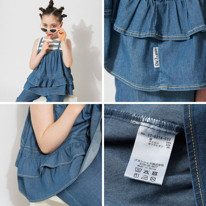 日本童裝 Branshes【Ou? by EDWIN】牛仔吊帶背心 90-150cm 女童款 夏季 TOPS