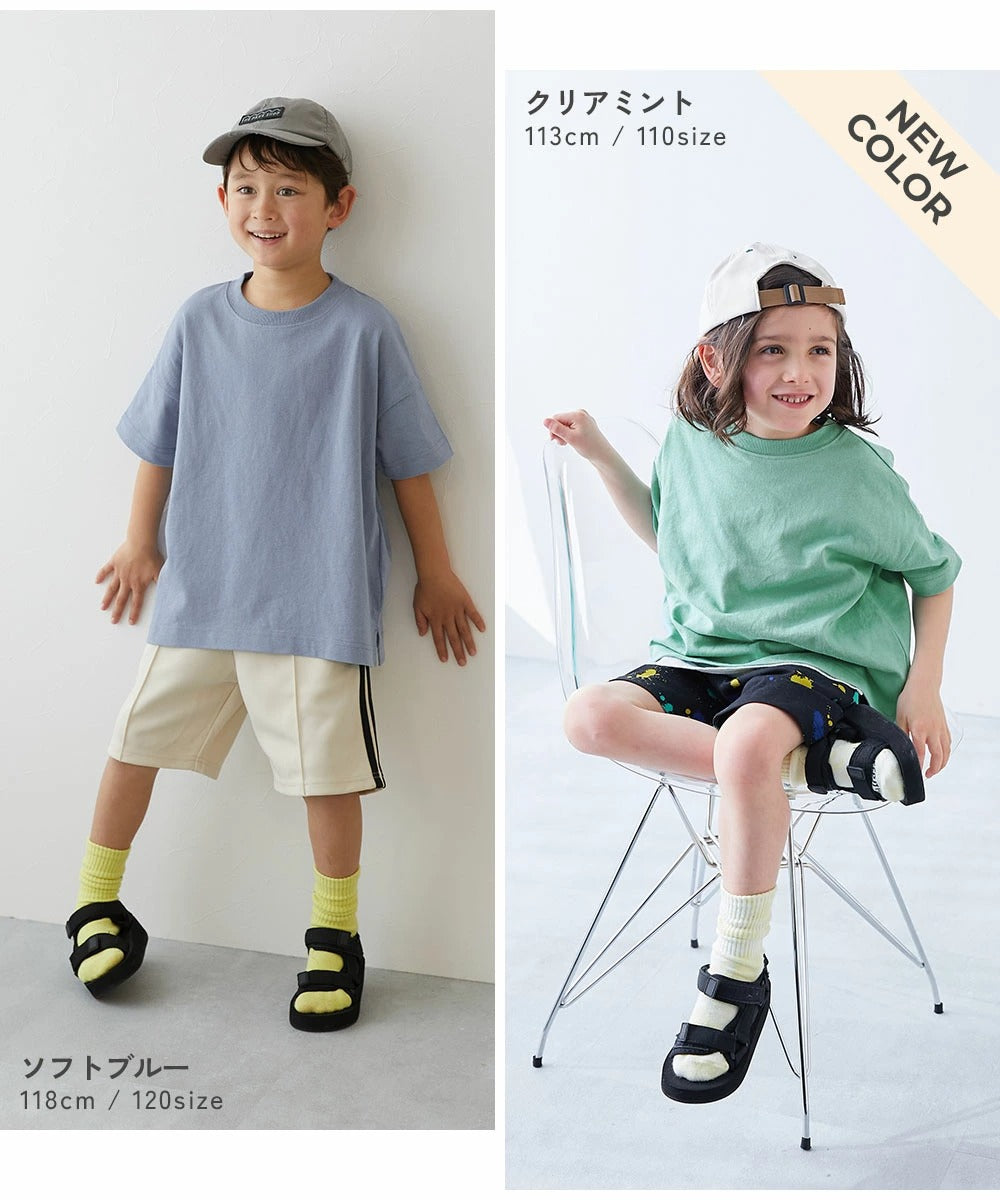 日本童裝 dev!rock 耐穿 耐洗不易變形 親子裝 純色短袖上衣 80-160cm 男童款/女童款 TOPS 夏季