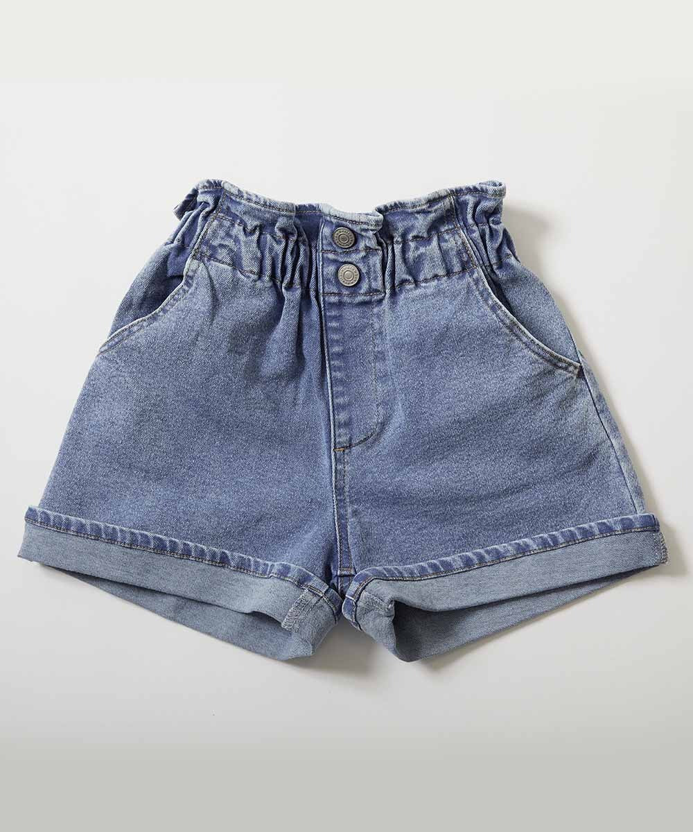 日本童裝 dev!rock 高腰荷葉邊牛仔短褲 100-160cm 女童款 夏季 PANTS