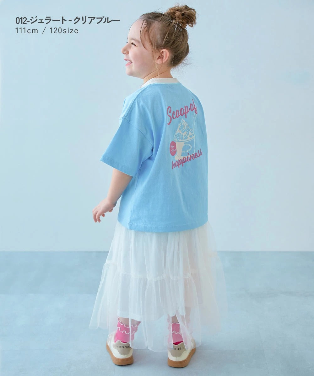 日本童裝 dev!rock 印花短袖上衣 90-160cm 女童款 夏季 TOPS