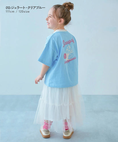 日本童裝 dev!rock 印花短袖上衣 90-160cm 女童款 夏季 TOPS