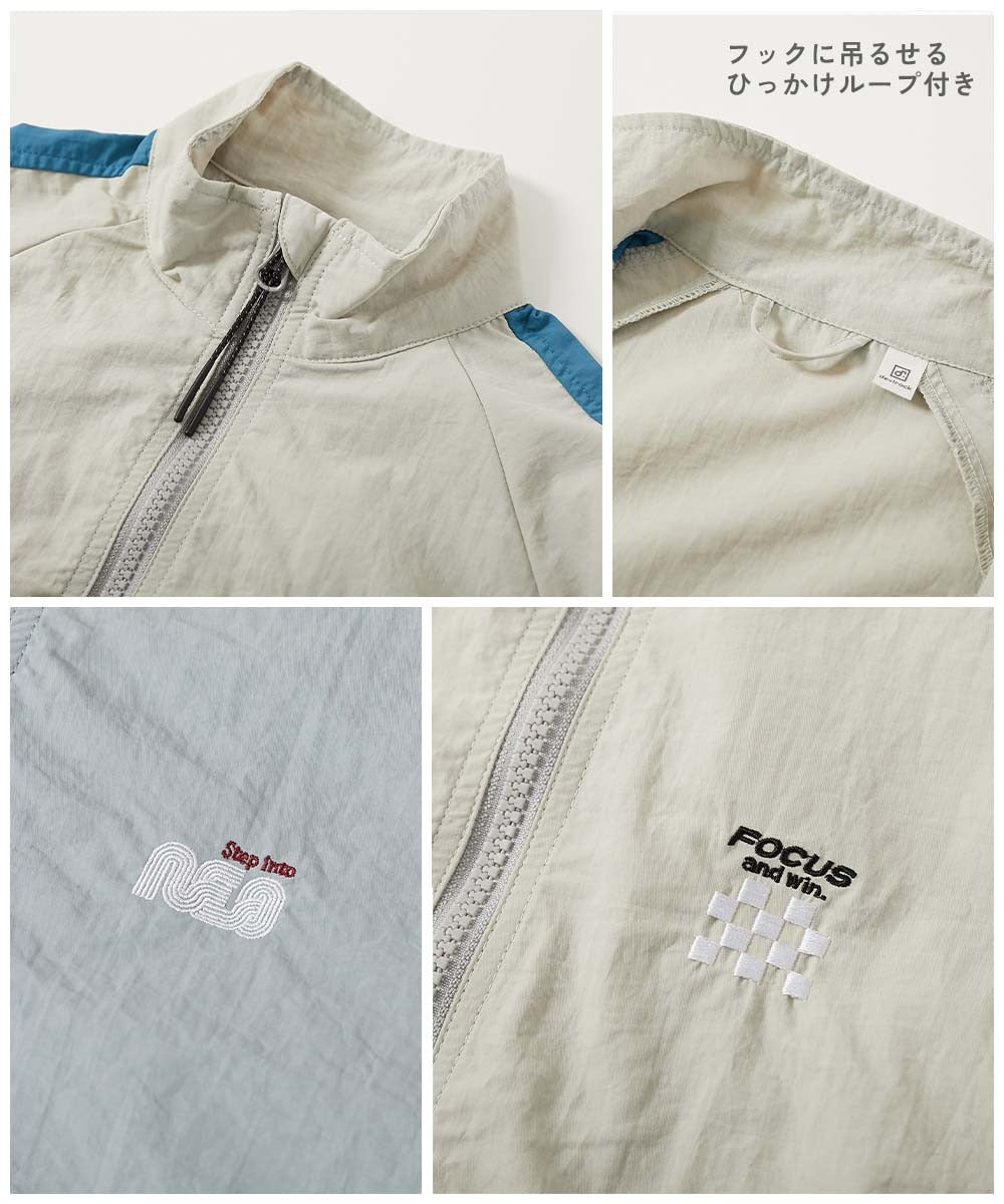 Japanese children's clothing dev!rock waterproof series stand collar thin jacket 100-160cm boys/girls spring and summer outerwear