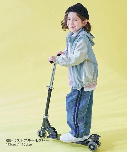 Japanese children's clothing dev!rock waterproof series stand collar thin jacket 100-160cm boys/girls spring and summer outerwear