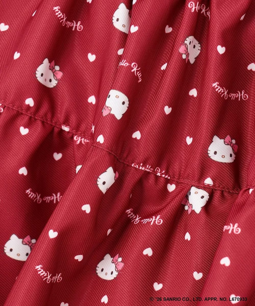 日本童裝 ANY#26 x Sanrio Hello Kitty 印花蕾絲刺繡半身裙 110-150cm 女童款 秋季 SKIRTS 聖誕紅/新年紅