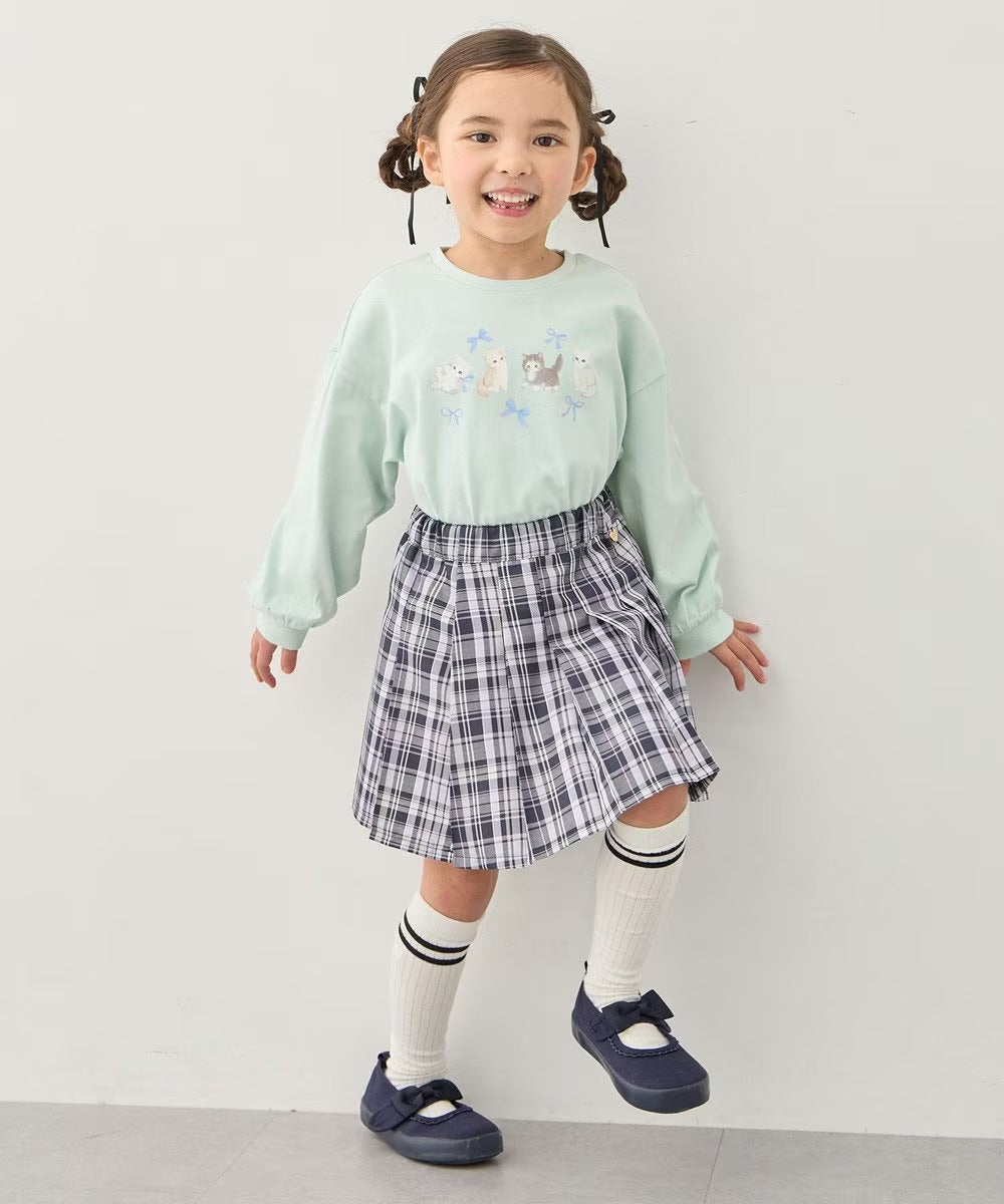 日本童裝 aF#a325 格紋百褶 110-150cm 女童款 夏季 SKIRTS