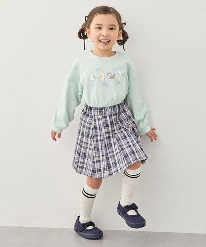 日本童裝 aF#a325 格紋百褶 110-150cm 女童款 夏季 SKIRTS