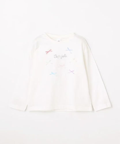 日本童裝 aF#a325 蝴蝶結裝飾上衣 90-150cm 女童款 夏季 TOPS