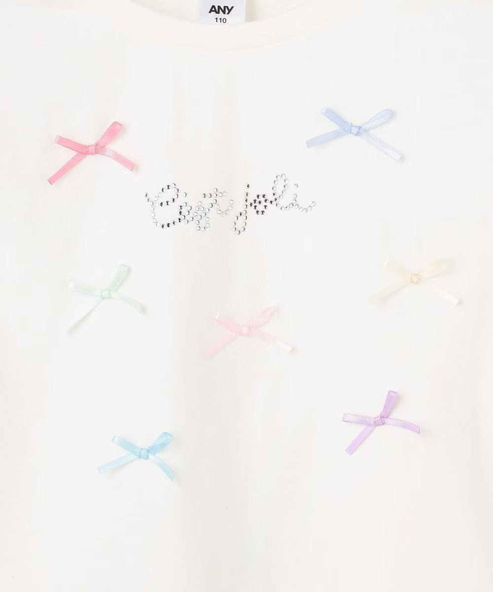 日本童裝 aF#a325 蝴蝶結裝飾上衣 90-150cm 女童款 夏季 TOPS