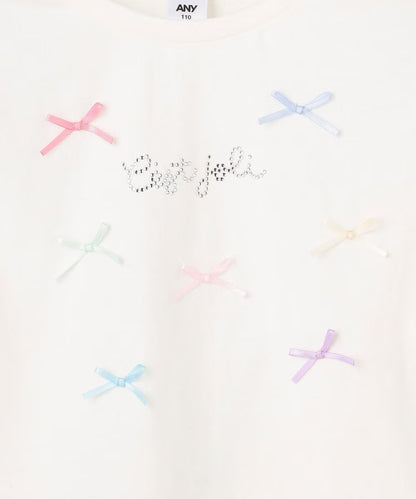 日本童裝 aF#a325 蝴蝶結裝飾上衣 90-150cm 女童款 夏季 TOPS