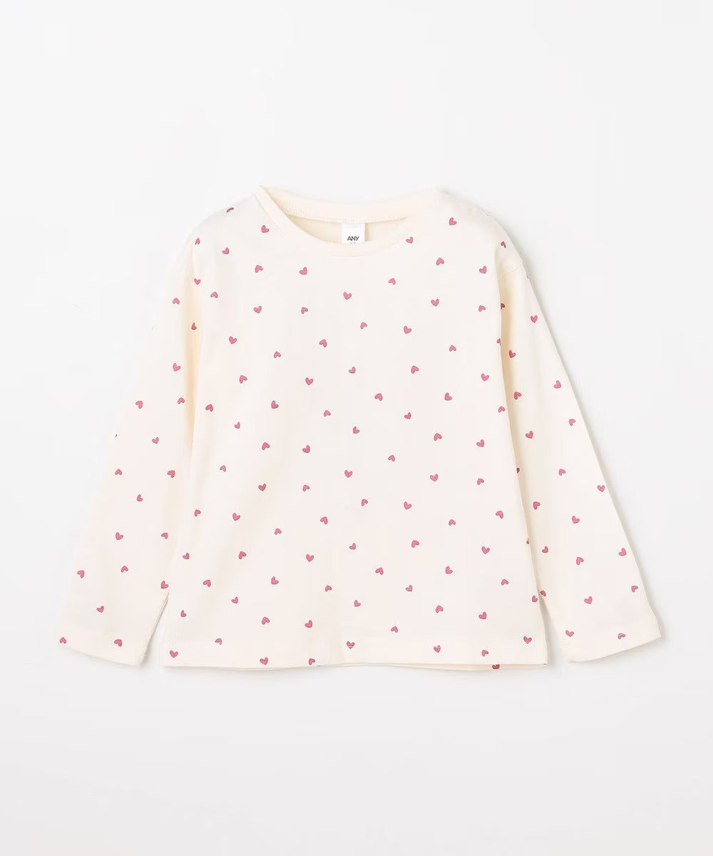 日本童裝 aF#a325 棉100%印花長袖上衣 90-160cm 女童款 夏季 TOPS