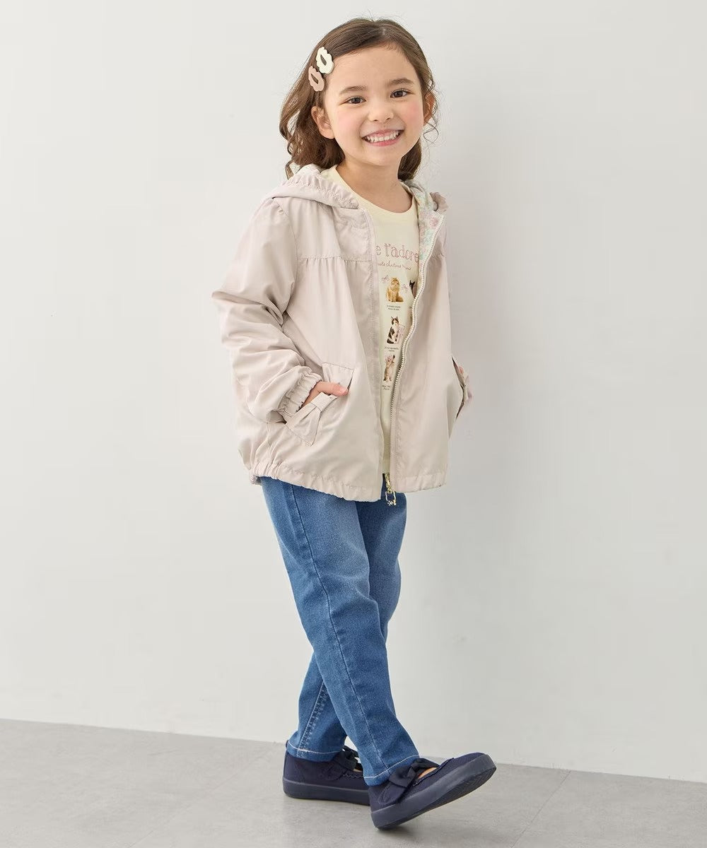 日本童裝 aF#a325 彈力貓咪口袋長褲 100-150cm 女童款 夏季 PANTS