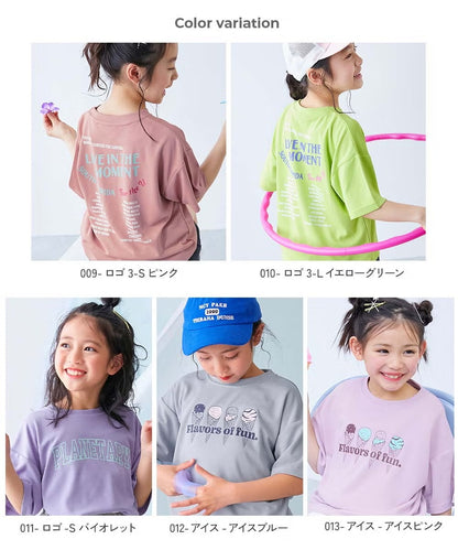 日本童裝 dev!rock 吸汗速乾 接觸冷感涼感 印花上衣 100-160cm 女童款 夏季 TOPS