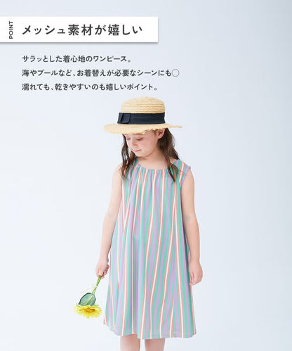 日本童裝 dev!rock 吸汗速乾 接觸冷感涼感 全印花背心裙 100-140cm 女童款 夏季 DRESSES