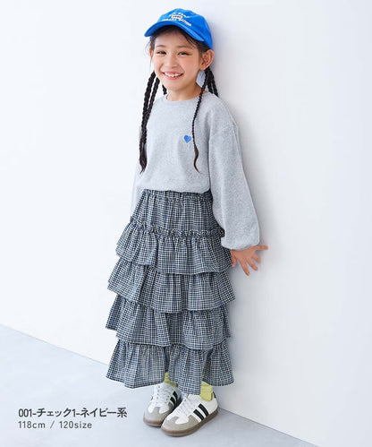 日本童裝 dev!rock 多層印花半裙 110-160cm 女童款 秋季 SKIRTS