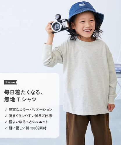 日本童裝 dev!rock 寬鬆版型羅紋袖長袖上衣 80-160cm 男童款/女童款 冬季 TOPS