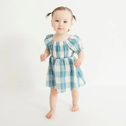 日本童裝 Branshes 格紋連衣 70-80cm 女童款 初生嬰兒 夏季 Jumpsuit