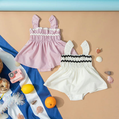 日本童裝 Branshes 吊帶連衣 70-80cm 女童款 初生嬰兒 夏季 Jumpsuit