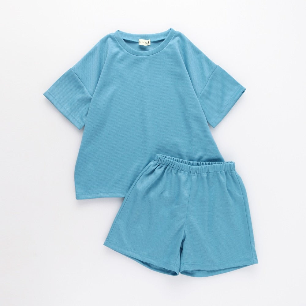 日本童裝 Branshes 防UV 接觸冷感 休閒兩件套裝 90-150cm 男童款 夏季 TOPS PANTS