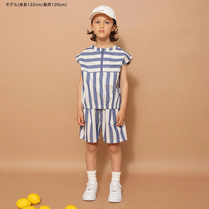 日本童裝 Branshes 染色條紋無袖背心 90-150cm 男童款 夏季 TOPS
