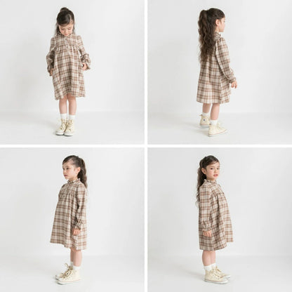 日本童裝 Branshes 格紋連身裙 80-150cm 女童款 夏季 DRESSES