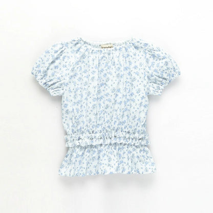 日本童裝 Branshes 束腰短袖上衣 80-130cm 女童款 夏季 TOPS