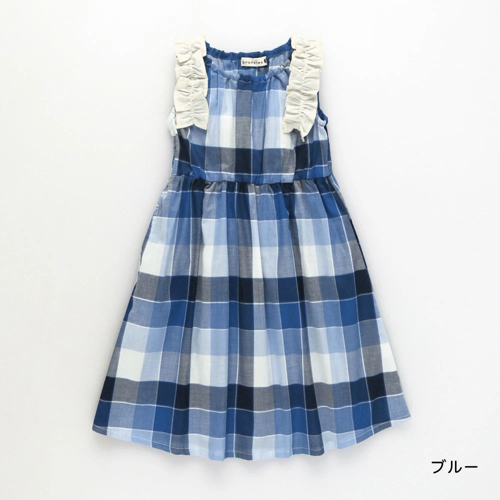 日本童裝 Branshes 荷葉邊連身裙 80-150cm 女童款 夏季 DRESSES