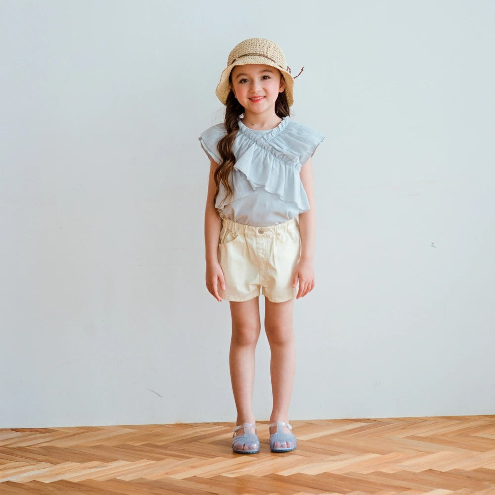 日本童裝 Branshes 荷葉邊交叉上衣 80-150cm 女童款 夏季 TOPS