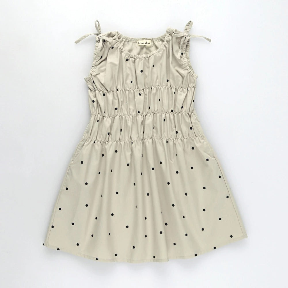 日本童裝 Branshes 接觸冷感 皺褶連身裙 80-150cm 女童款 夏季 DRESSES