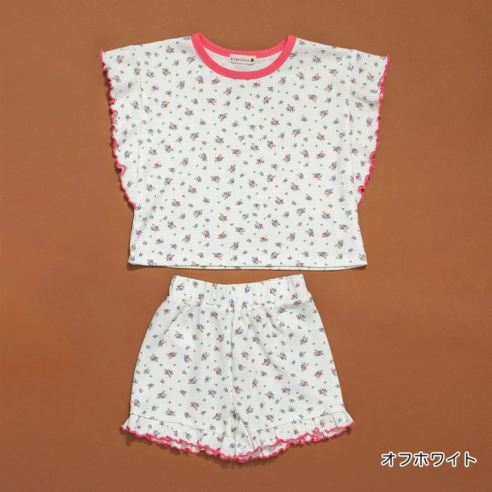 日本童裝 Branshes x りぃー 小碎花華夫格套裝 80-130cm 女童款 夏季 TOPS PANTS