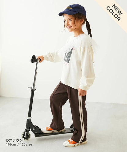 日本童裝 dev!rock 側條紋長褲 100-160cm 男童款/女童款 PANTS 春季