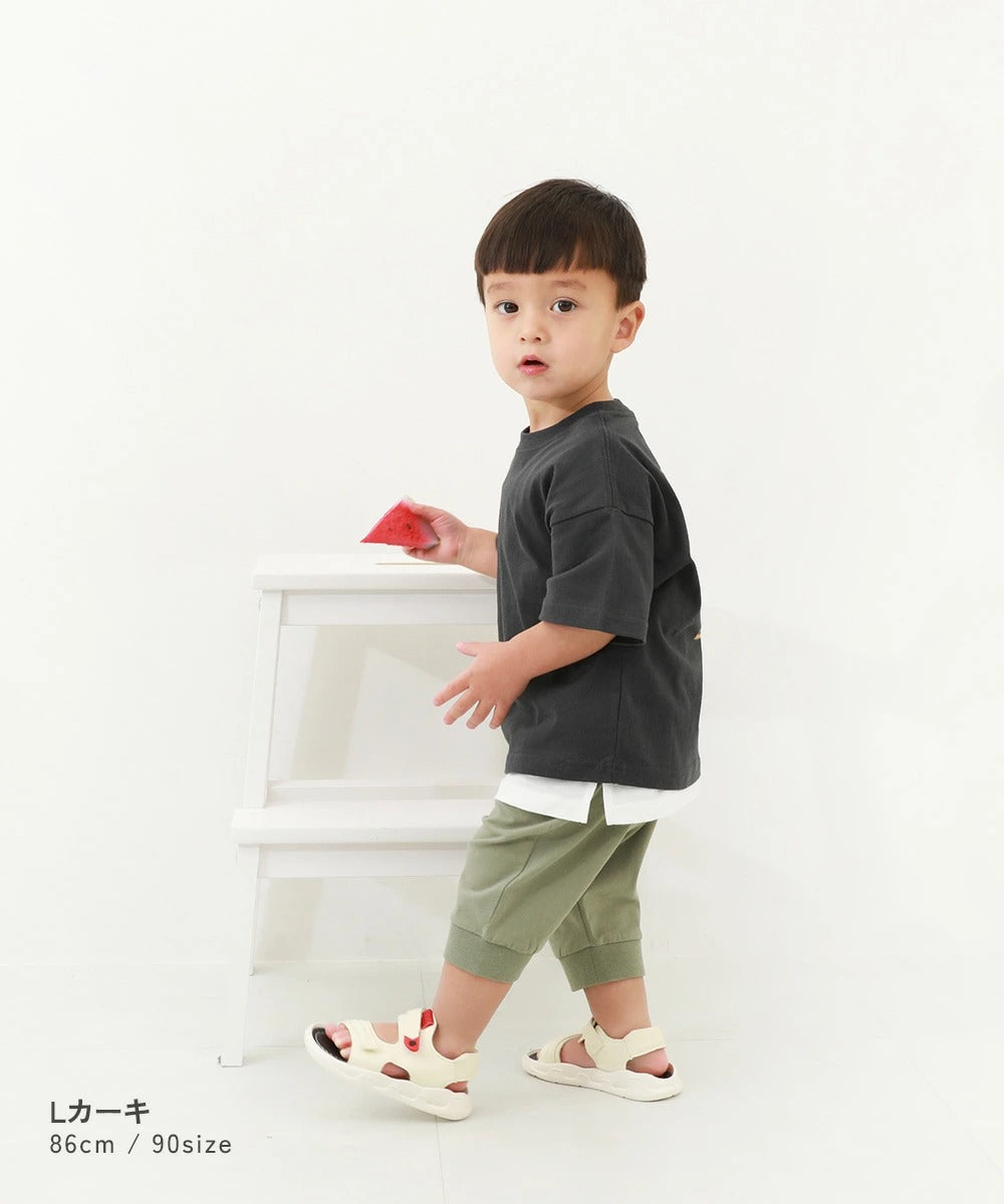 日本童裝 dev!rock 羅紋七分褲 80-160cm 男童款/女童款 PANTS 夏季