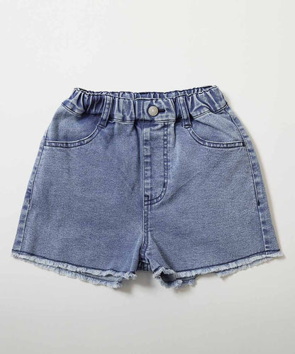 日本童裝 dev!rock 寬鬆水洗牛仔短褲 100-160cm 女童款 夏季 PANTS