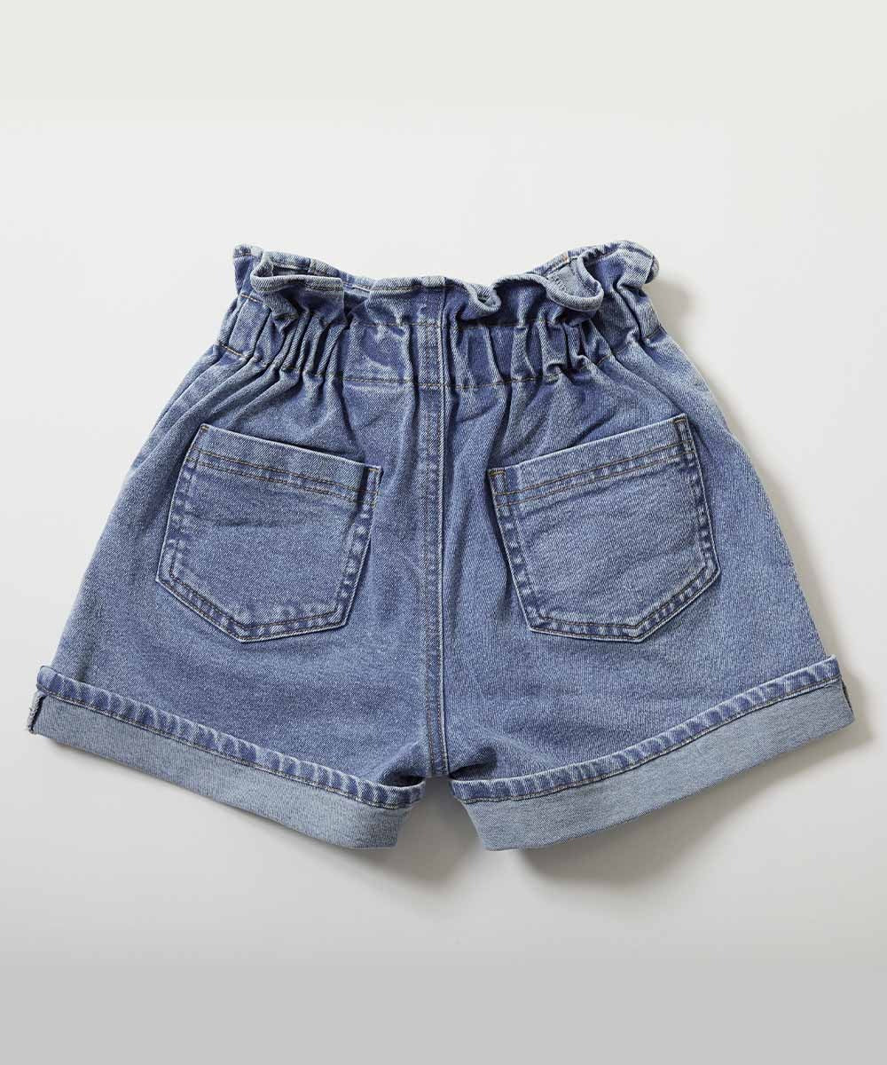 日本童裝 dev!rock 高腰荷葉邊牛仔短褲 100-160cm 女童款 夏季 PANTS