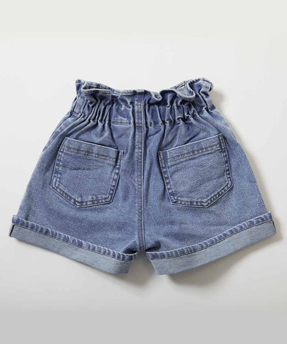 日本童裝 dev!rock 高腰荷葉邊牛仔短褲 100-160cm 女童款 夏季 PANTS