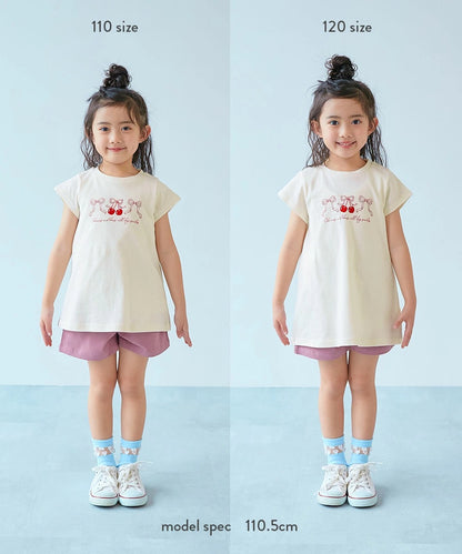 日本童裝 dev!rock 印花收腰上衣 90-140cm 女童款 夏季 TOPS