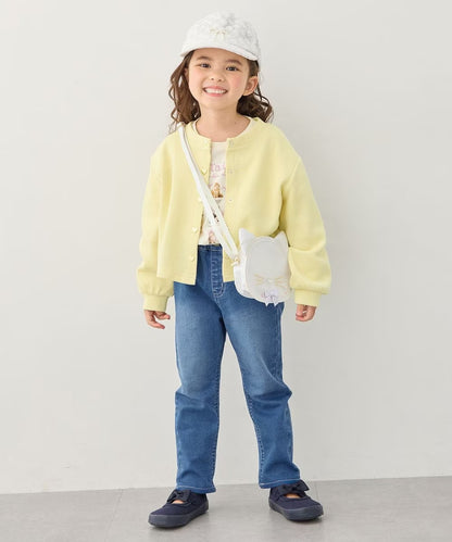 日本童裝 aF#a325 彈力貓咪口袋長褲 100-150cm 女童款 夏季 PANTS