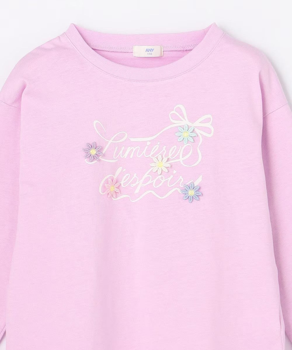 日本童裝 aF#a325 立體印花上衣 90-150cm 女童款 春季 TOPS