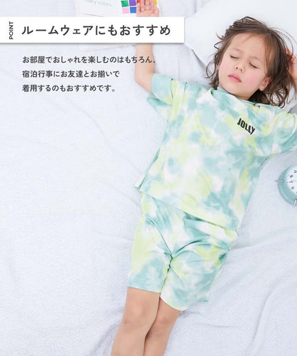 日本童裝 dev!rock 速乾系列 接觸冷感涼感 扎染兩件套裝 100-160cm 男童款/女童款 夏季 TOPS PANTS