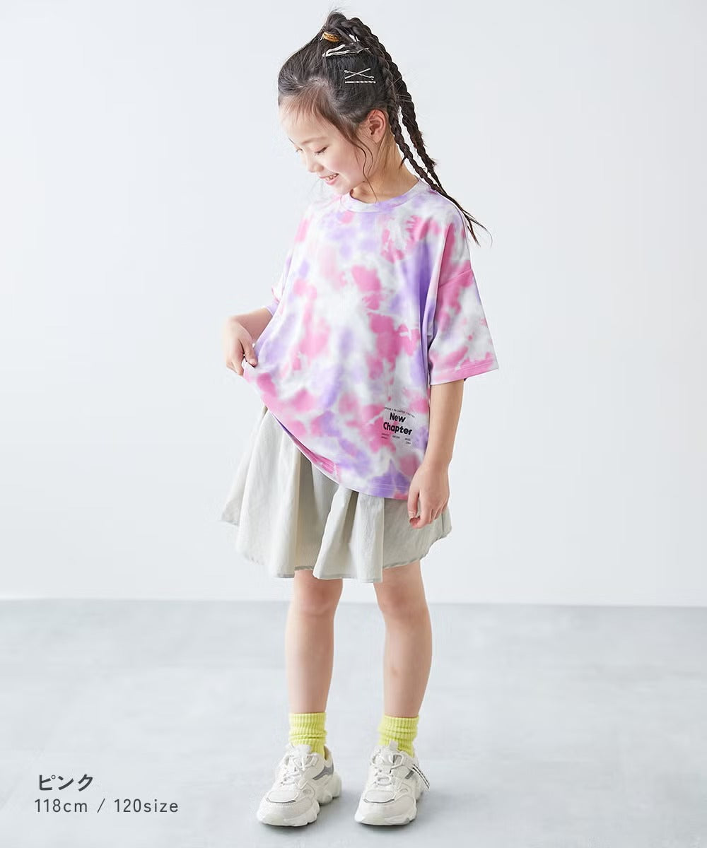 日本童裝 dev!rock 速乾系列 接觸冷感涼感 扎染短袖上衣 100-160cm 男童款/女童款 夏季 TOPS