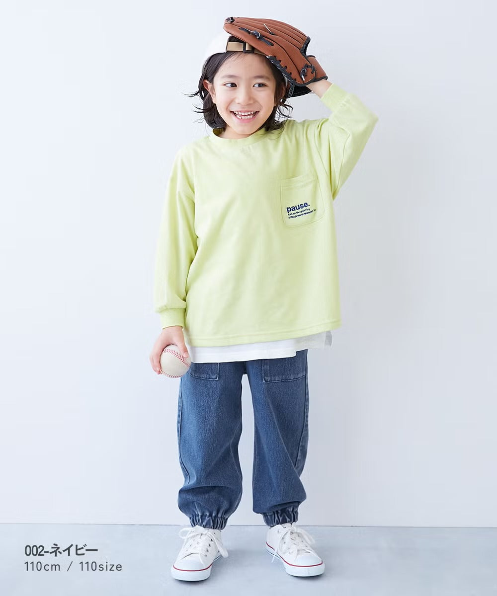 日本童裝 dev!rock 牛仔風格運動長褲 100-160cm 男童款 秋季 PANTS