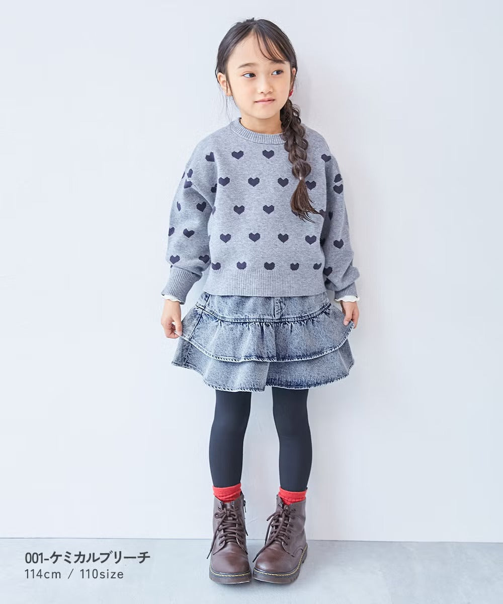 日本童裝 dev!rock 層層疊牛仔短裙 100-140cm 女童款 秋季 SKIRTS