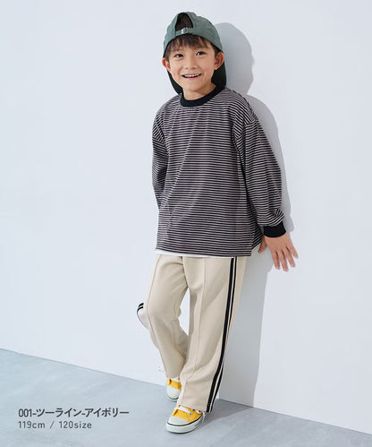 日本童裝 dev!rock 側邊條紋寬腿運動褲 100-160cm 男童款/女童款 秋季 PANTS